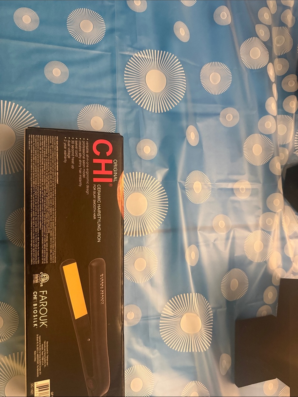 CHI Original Ceramic Hairstyling Iron - Black with Gold Plates brand new - Picture 2 of 8